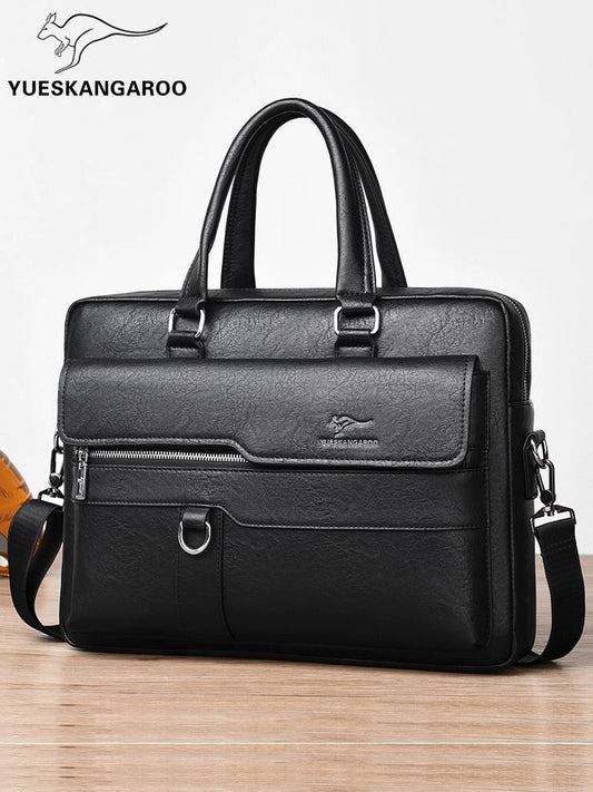 Mackangaroo Leather Men Business Handbag - My Web Bazaar