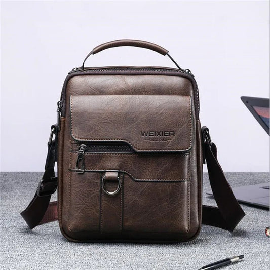 Men Shoulder Bag for 9.7" iPad | Stylish PU Leather Crossbody - My Web Bazaar