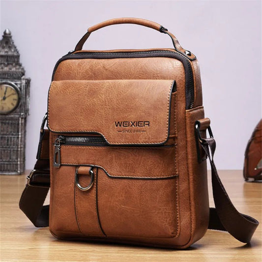 Men's Durable Leather Crossbody Bag | Stylish Travel Sling - My Web Bazaar
