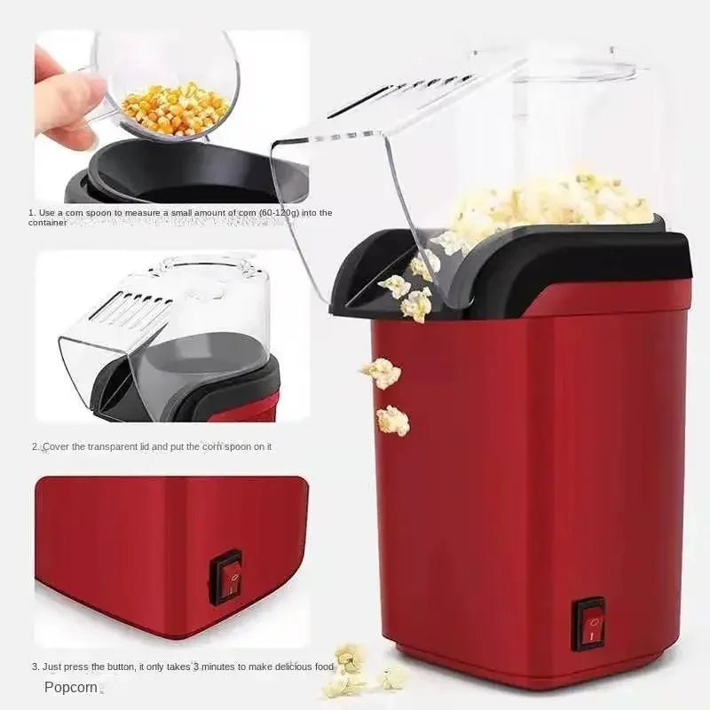 Mini Popcorn Maker Electric Household Appliance – Fully Automatic Popcorn Machine for Home Kitchen - My Web Bazaar