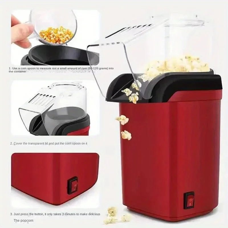 Mini Popcorn Maker Electric Household Appliance – Fully Automatic Popcorn Machine for Home Kitchen - My Web Bazaar