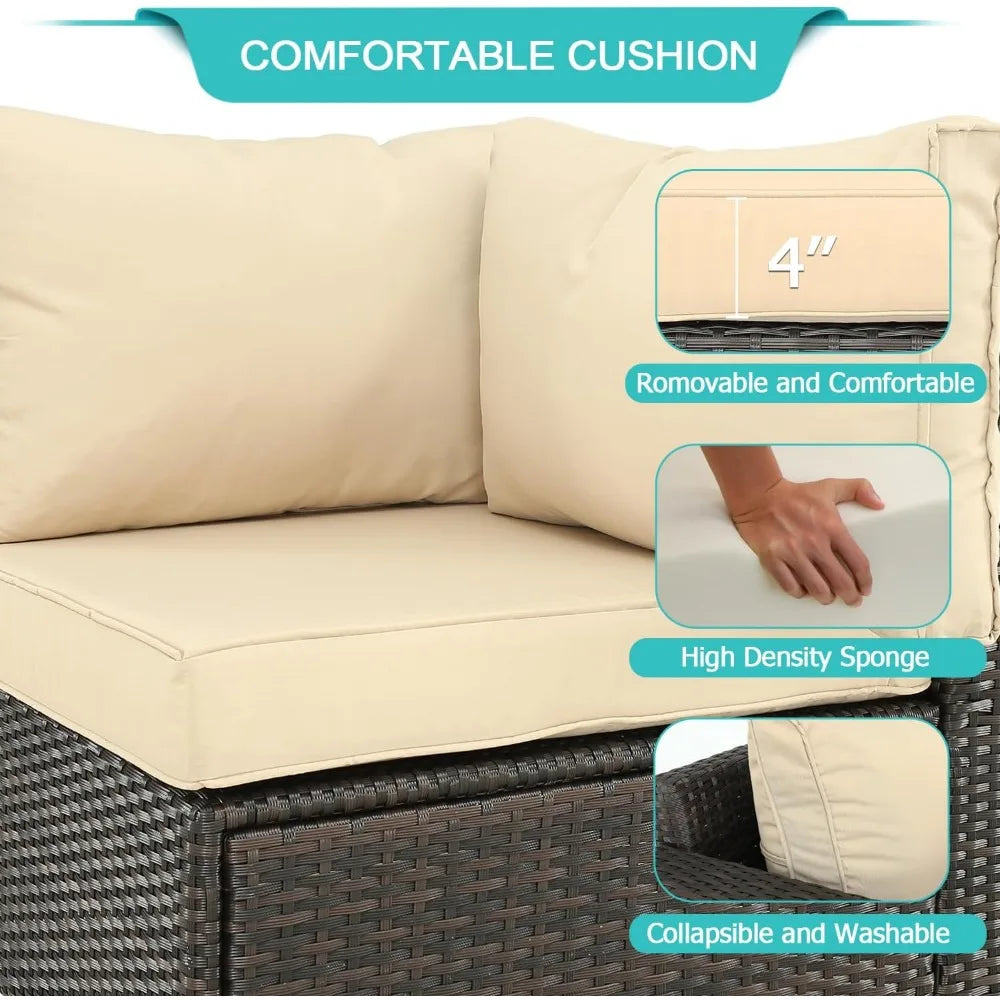 • Lawn and balcony furniture set in wicker
