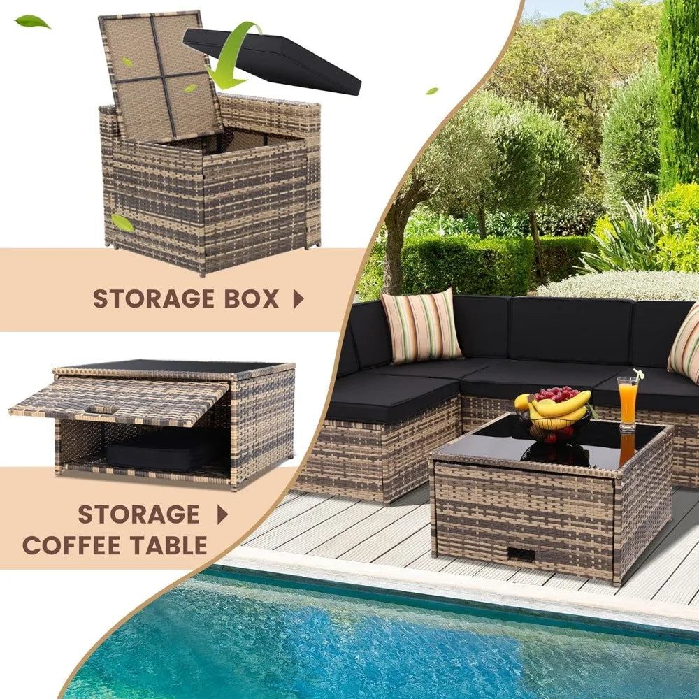 • Natural rattan outdoor lounge furniture

