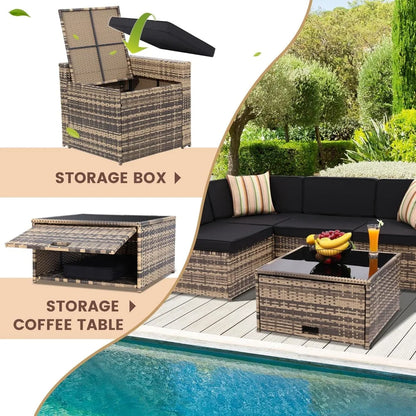 • Natural rattan outdoor lounge furniture
