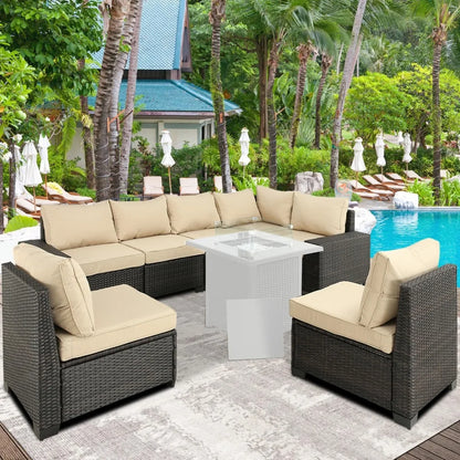 • Outdoor sectional couch with rectangular shape

