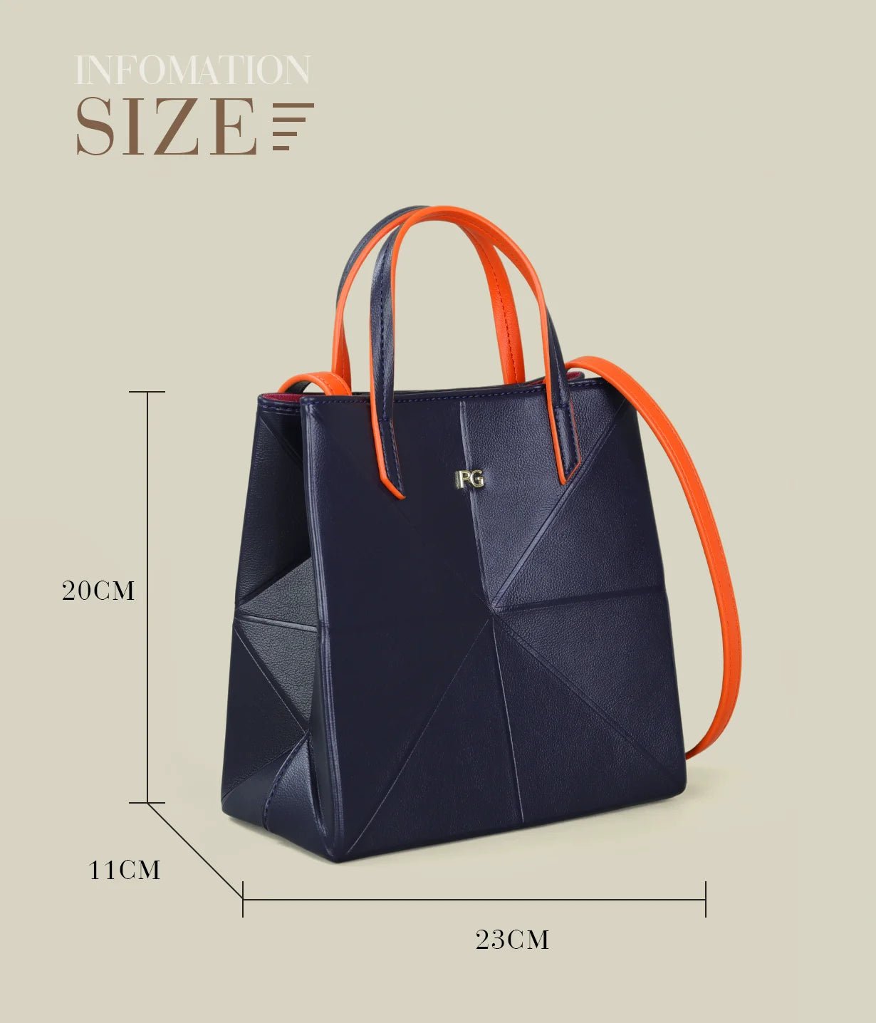 PG Foldable Design Handbag | Stylish Crossbody for Women - My Web Bazaar