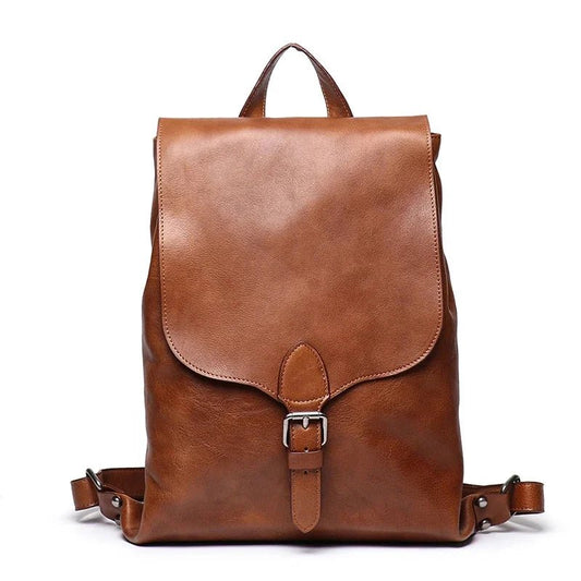 Real Leather Vintage Women Backpack | High Quality Travel Bag - My Web Bazaar