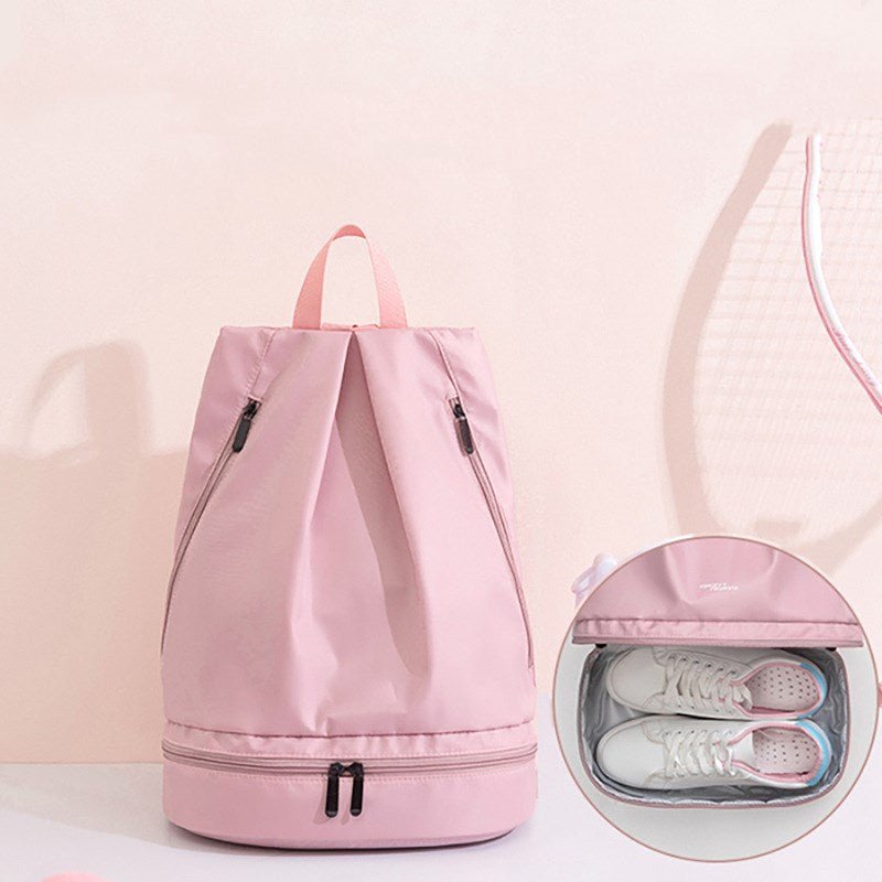 Red Waterproof Beach Bag | Dry Wet Separation Design - My Web Bazaar