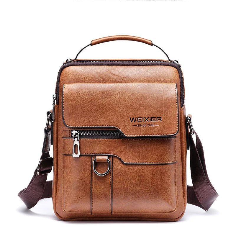 Retro Crazy Horse Leather Shoulder Bag | Stylish Business Accessory - My Web Bazaar