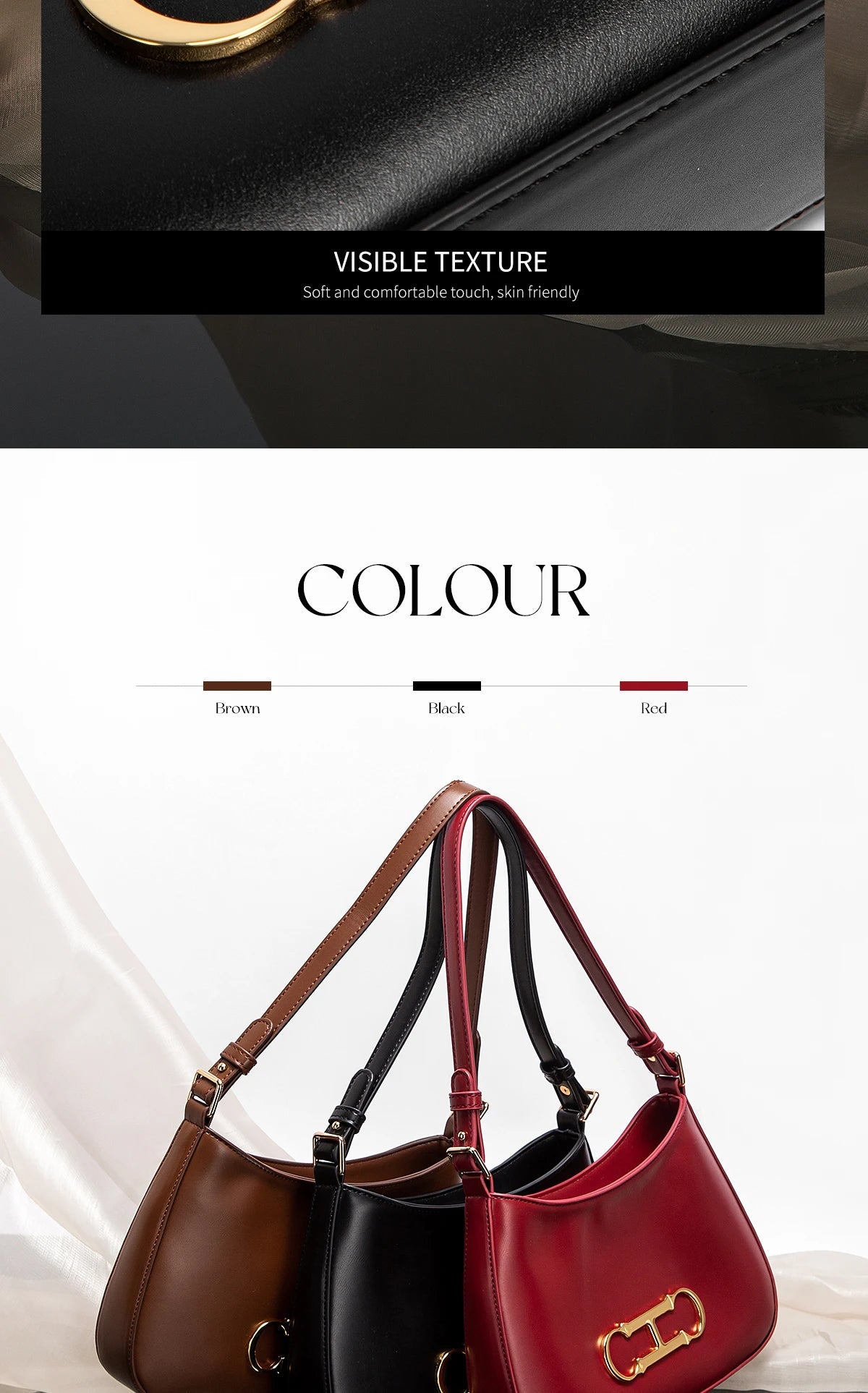Retro Style Women's Handbag | Fashionable Microfiber Shoulder Bag - My Web Bazaar