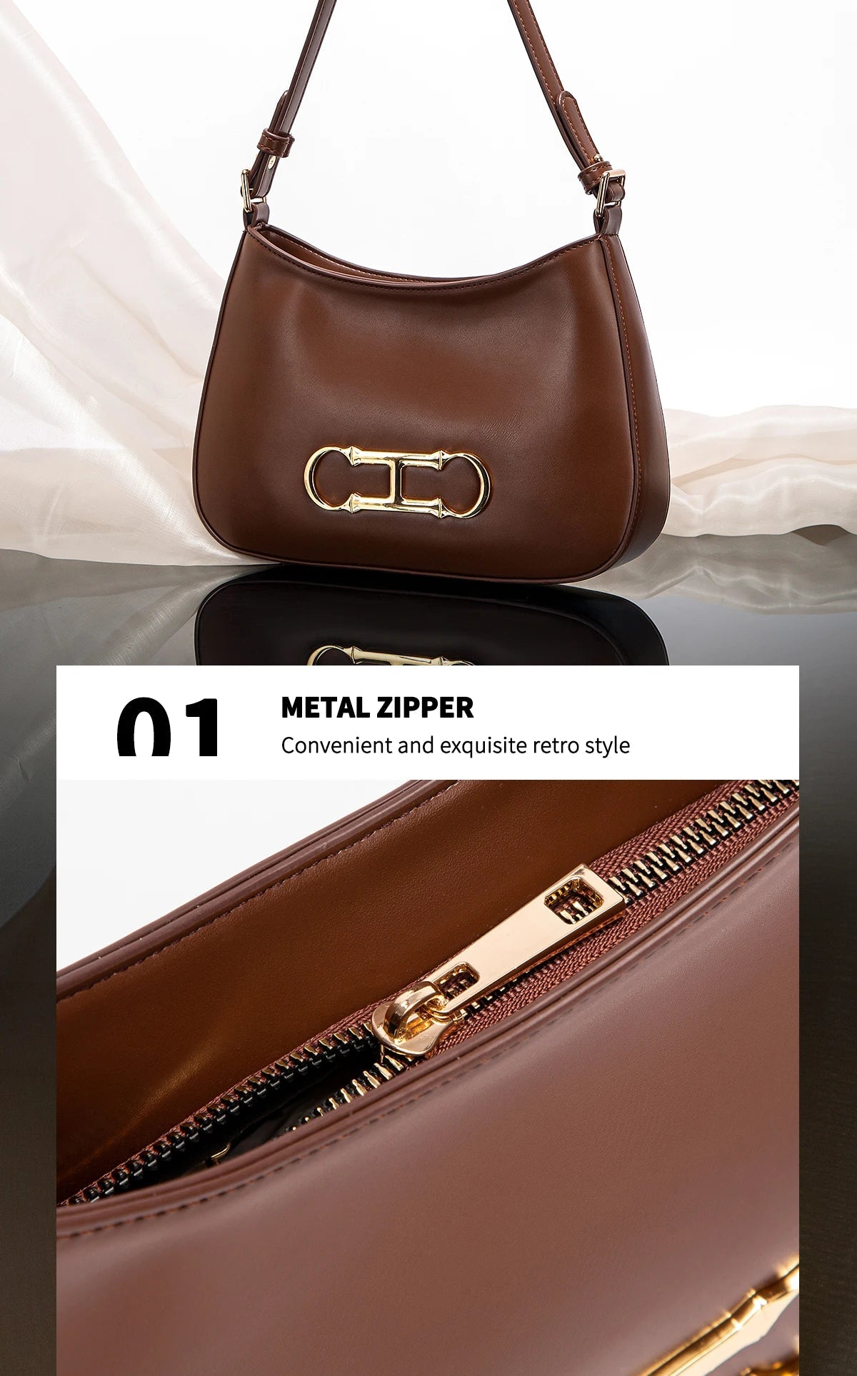 Retro Style Women's Handbag | Fashionable Microfiber Shoulder Bag - My Web Bazaar