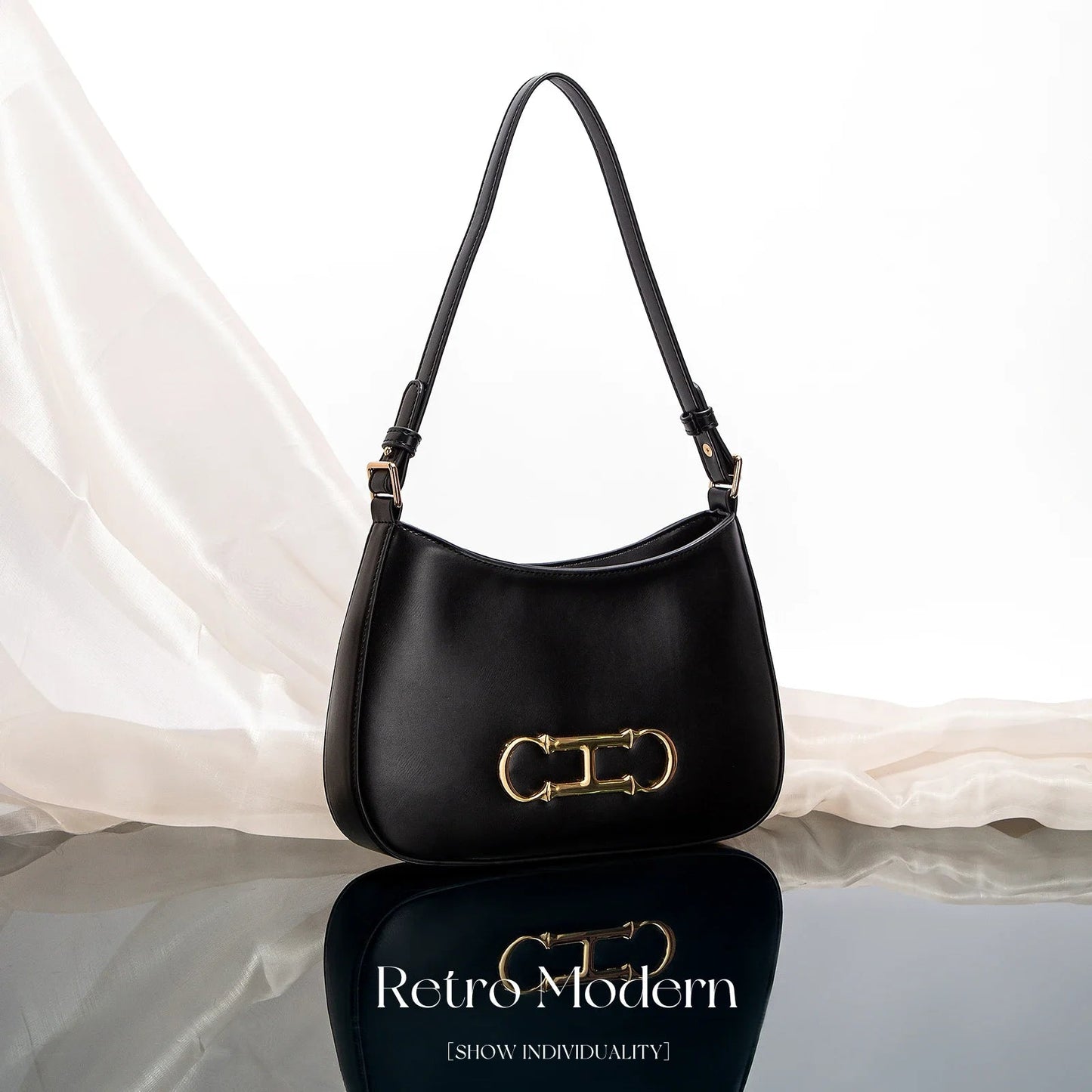 Retro Style Women's Handbag | Fashionable Microfiber Shoulder Bag - My Web Bazaar