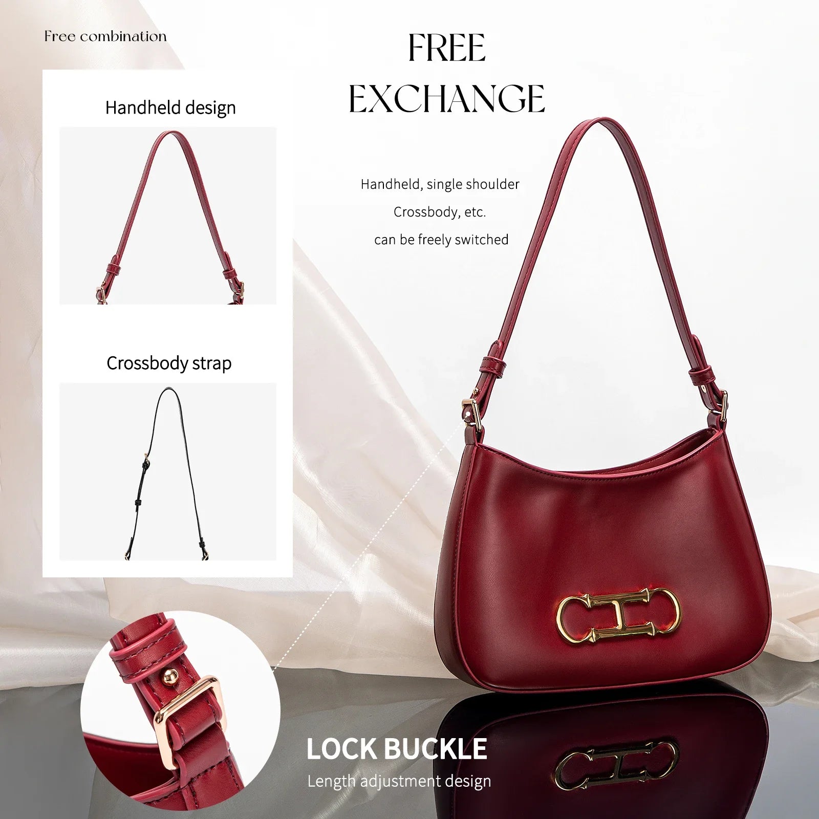 Retro Style Women's Handbag | Fashionable Microfiber Shoulder Bag - My Web Bazaar
