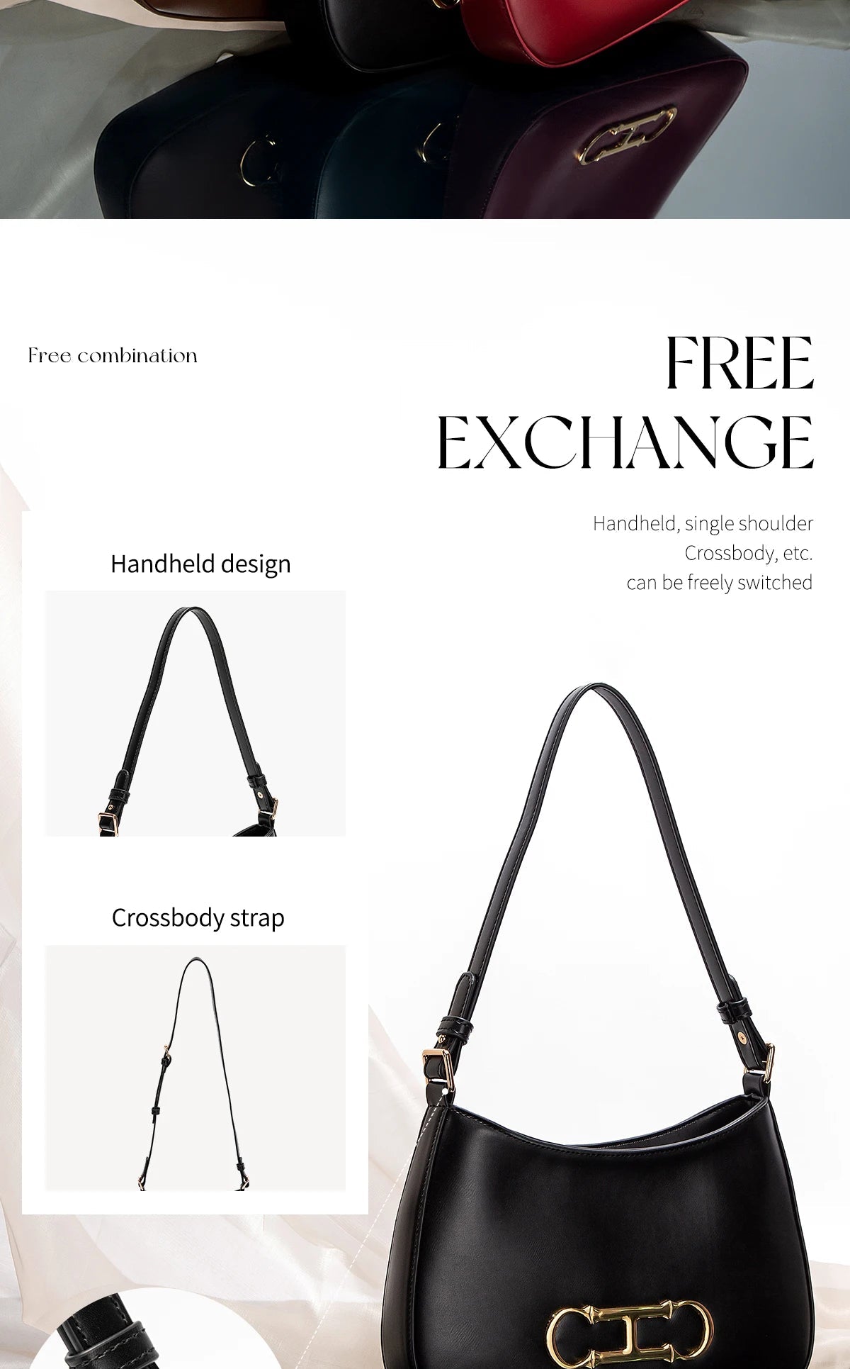 Retro Style Women's Handbag | Fashionable Microfiber Shoulder Bag - My Web Bazaar
