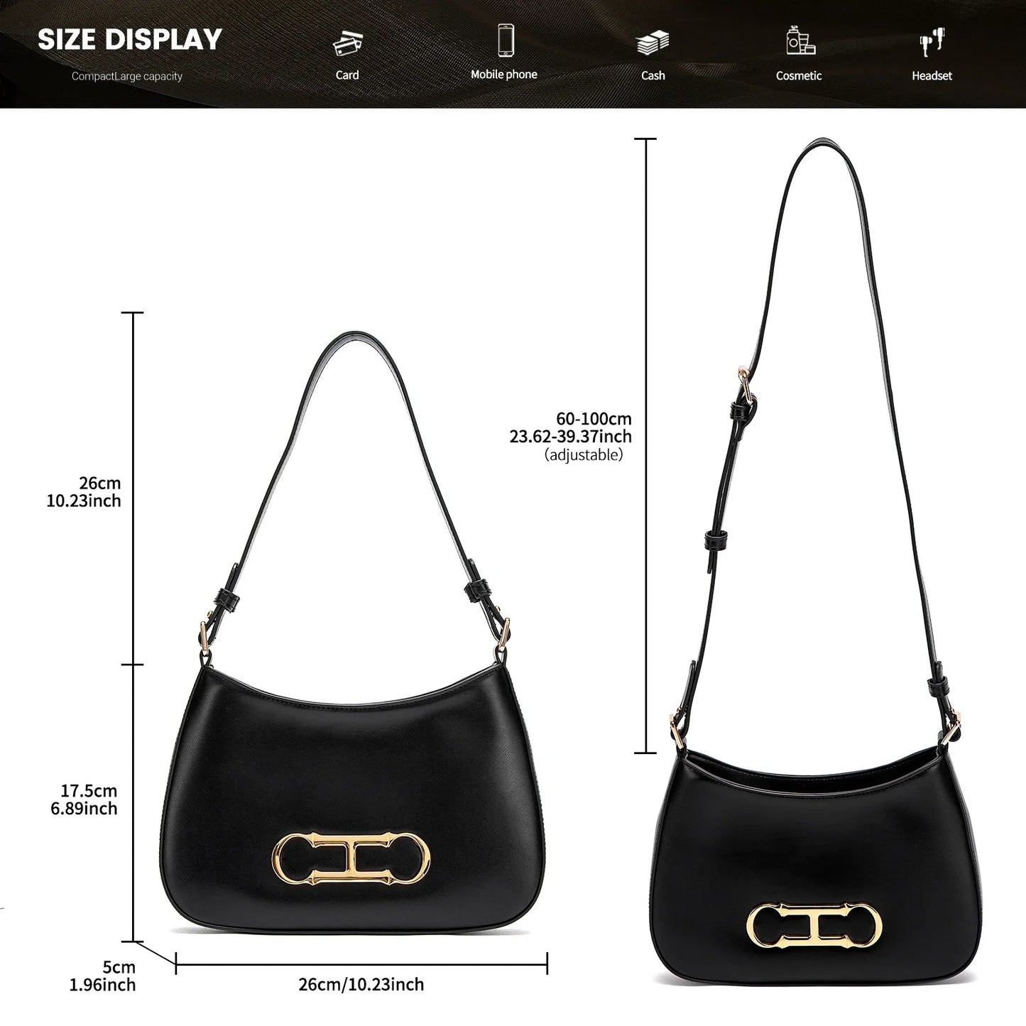 Retro Style Women's Handbag | Fashionable Microfiber Shoulder Bag - My Web Bazaar