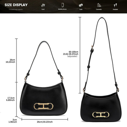 Retro Style Women's Handbag | Fashionable Microfiber Shoulder Bag - My Web Bazaar