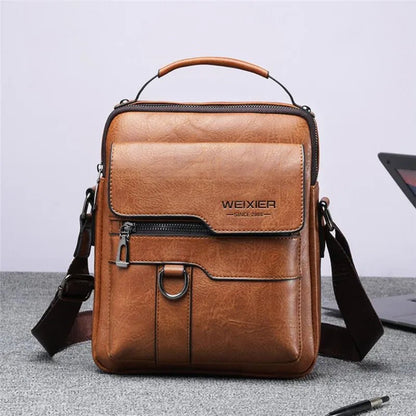 Stylish PU Leather Shoulder Bag | Business Retro Crossbody - My Web Bazaar