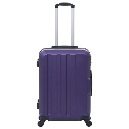 vidaXL Hardcase Trolley Set 3 pcs Purple ABS | Durable Travel Luggage - My Web Bazaar