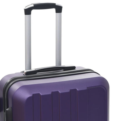 vidaXL Hardcase Trolley Set 3 pcs Purple ABS | Durable Travel Luggage - My Web Bazaar