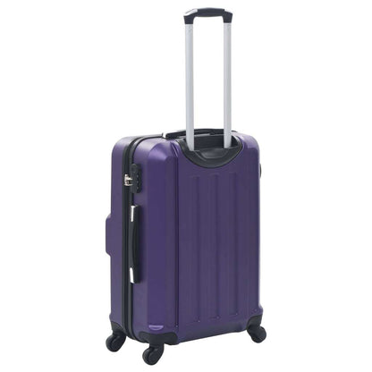 vidaXL Hardcase Trolley Set 3 pcs Purple ABS | Durable Travel Luggage - My Web Bazaar