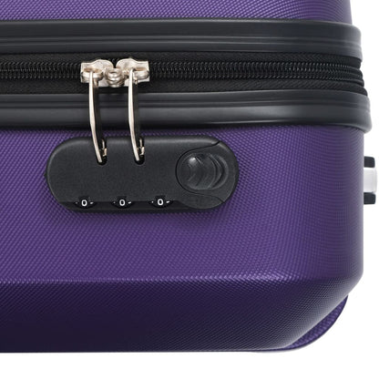 vidaXL Hardcase Trolley Set 3 pcs Purple ABS | Durable Travel Luggage - My Web Bazaar