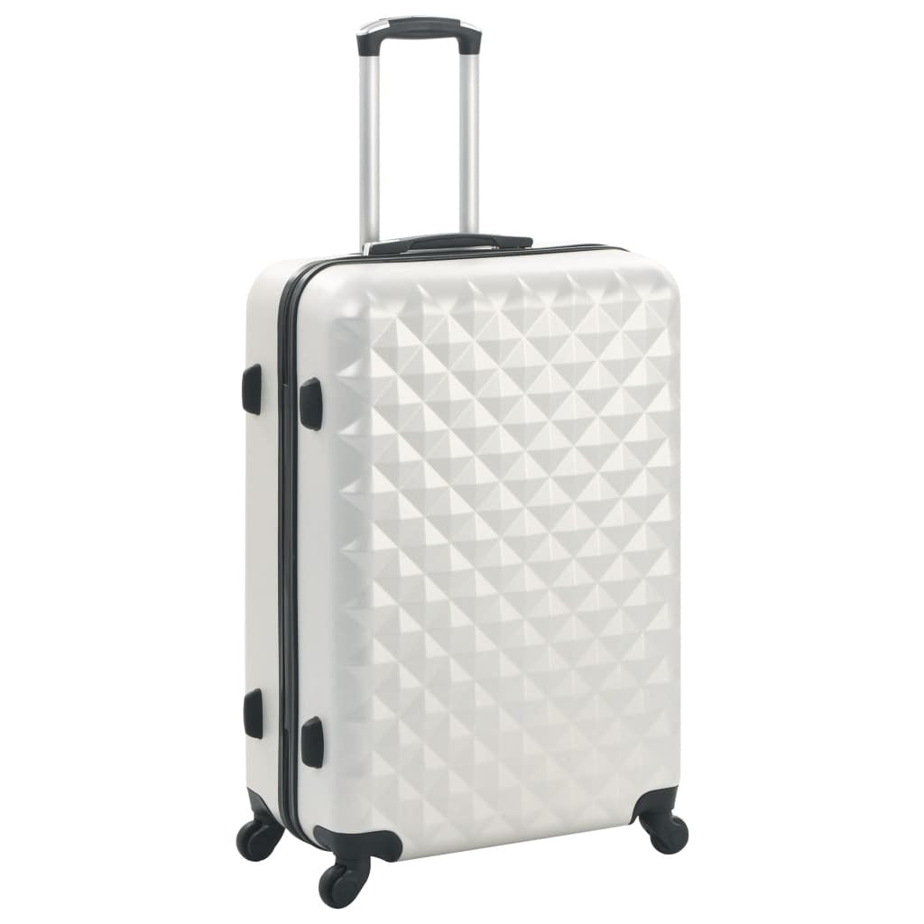 VidaXL Hardcase Trolley Set | Durable Bright Silver ABS 3 Pcs - My Web Bazaar
