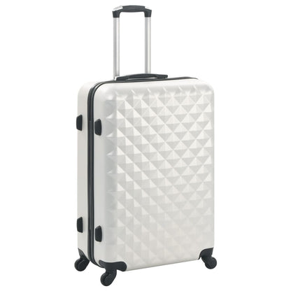 VidaXL Hardcase Trolley Set | Durable Bright Silver ABS 3 Pcs - My Web Bazaar