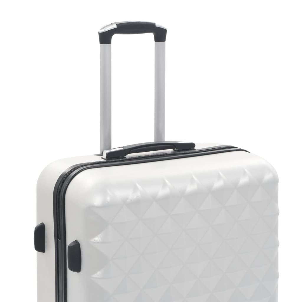 VidaXL Hardcase Trolley Set | Durable Bright Silver ABS 3 Pcs - My Web Bazaar