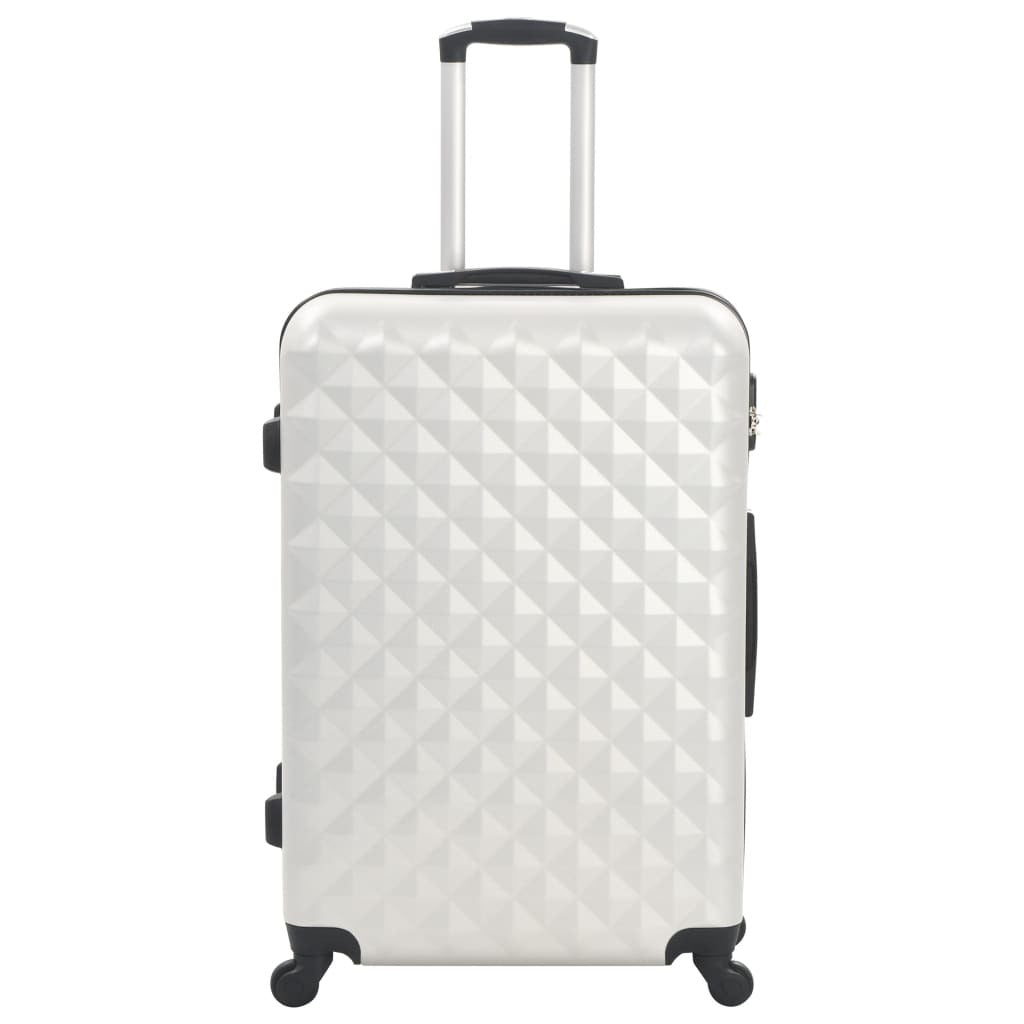 VidaXL Hardcase Trolley Set | Durable Bright Silver ABS 3 Pcs - My Web Bazaar