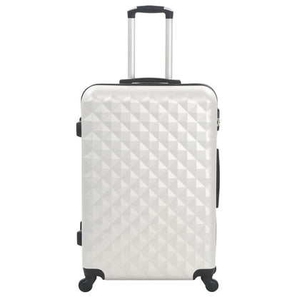 VidaXL Hardcase Trolley Set | Durable Bright Silver ABS 3 Pcs - My Web Bazaar