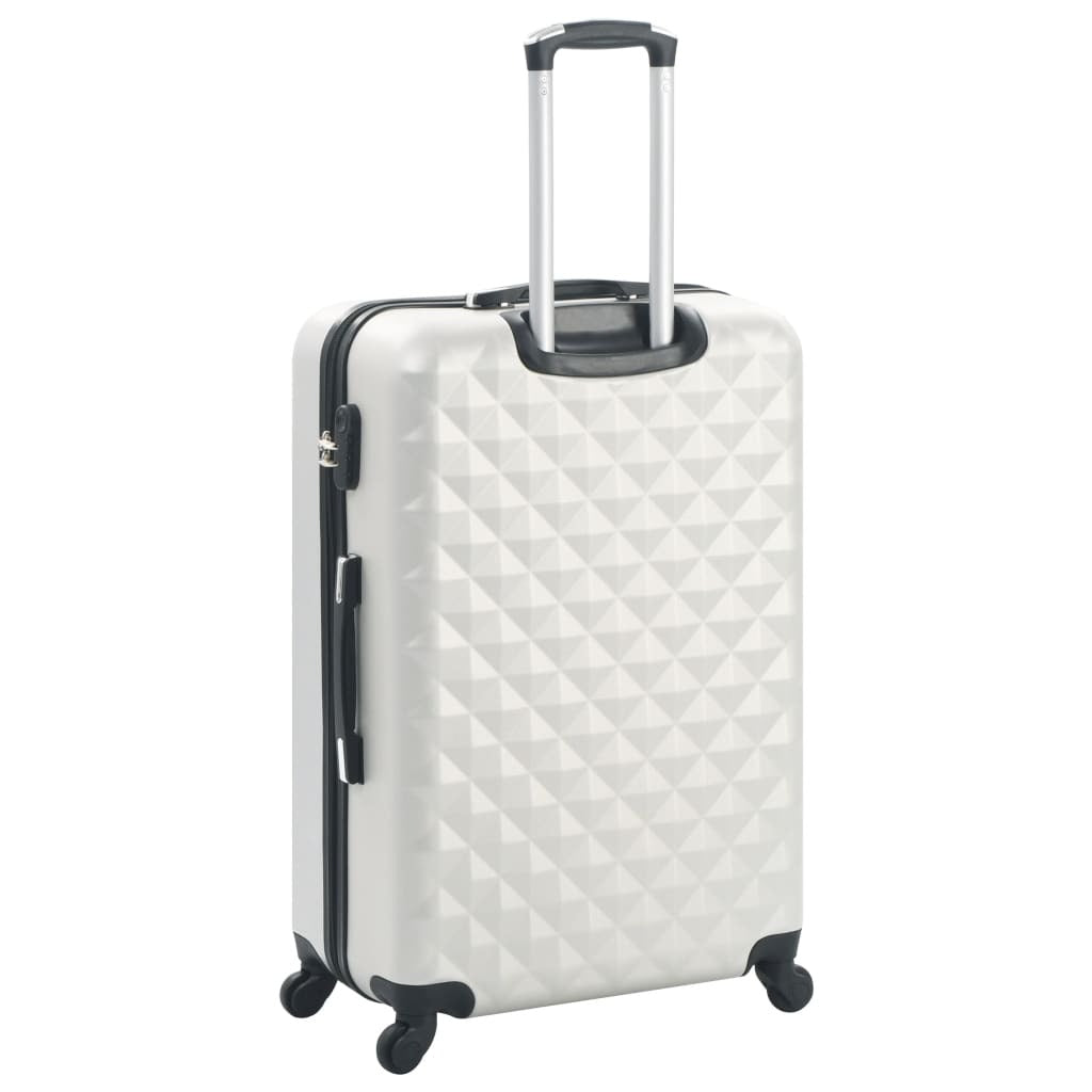 VidaXL Hardcase Trolley Set | Durable Bright Silver ABS 3 Pcs - My Web Bazaar