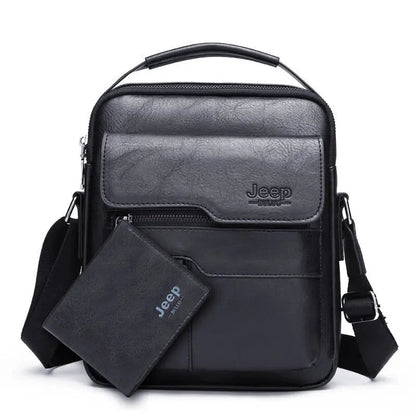 Vintage PU Leather Messenger Bag for Men | Stylish Crossbody Satchel - My Web Bazaar