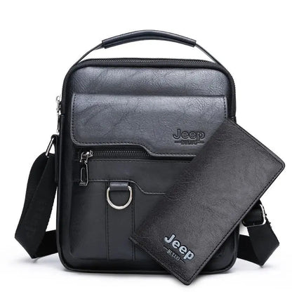 Vintage PU Leather Messenger Bag for Men | Stylish Crossbody Satchel - My Web Bazaar
