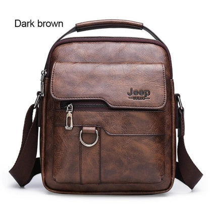 Vintage PU Leather Messenger Bag for Men | Stylish Crossbody Satchel - My Web Bazaar