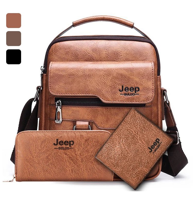 Vintage PU Leather Messenger Bag for Men | Stylish Crossbody Satchel - My Web Bazaar