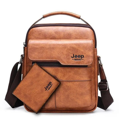 Vintage PU Leather Messenger Bag for Men | Stylish Crossbody Satchel - My Web Bazaar