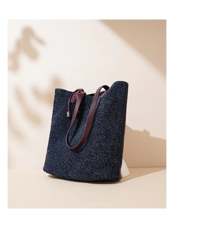Wholesale Women Suede Tote | Large Capacity Fashion Handbag - My Web Bazaar