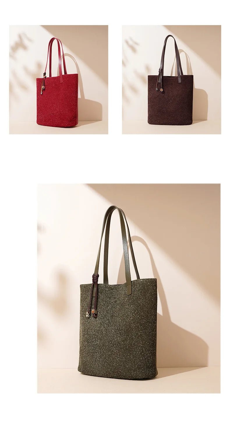 Wholesale Women Suede Tote | Large Capacity Fashion Handbag - My Web Bazaar