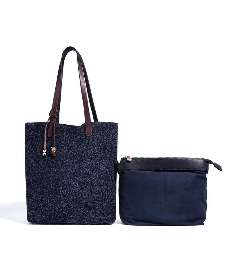 Wholesale Women Suede Tote | Large Capacity Fashion Handbag - My Web Bazaar