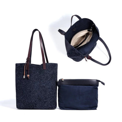Wholesale Women Suede Tote | Large Capacity Fashion Handbag - My Web Bazaar