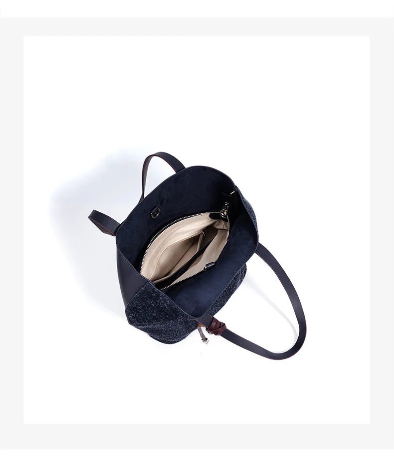 Wholesale Women Suede Tote | Large Capacity Fashion Handbag - My Web Bazaar