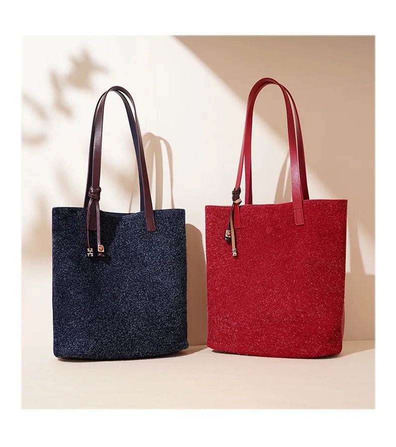 Wholesale Women Suede Tote | Large Capacity Fashion Handbag - My Web Bazaar