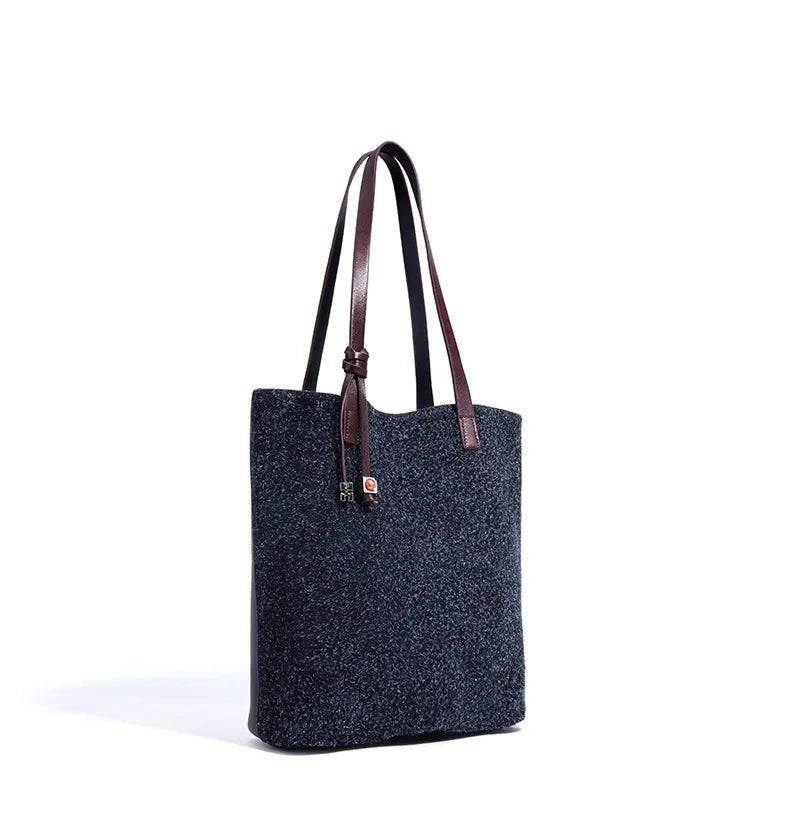 Wholesale Women Suede Tote | Large Capacity Fashion Handbag - My Web Bazaar