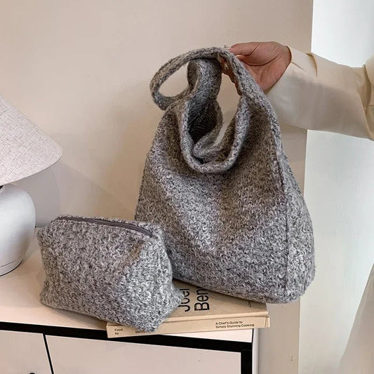 Winter Style Large Capacity Tote Bag | Versatile Commuter Crossbody - My Web Bazaar